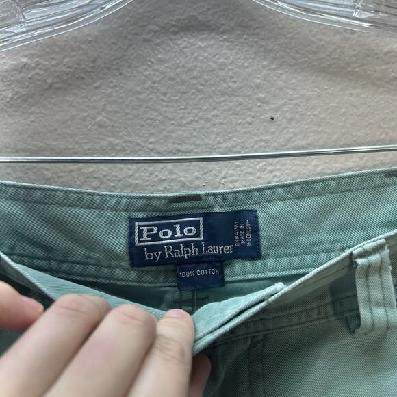 Polo Ralph Lauren Cargo Shorts Men’s 36 Streetwear Preppy Baggy Y2K Cotton Green - Picture 4 of 7